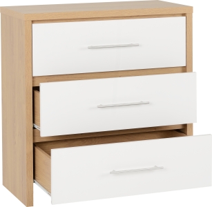 Image: 7078 - Seville 3 Drawer Chest - White